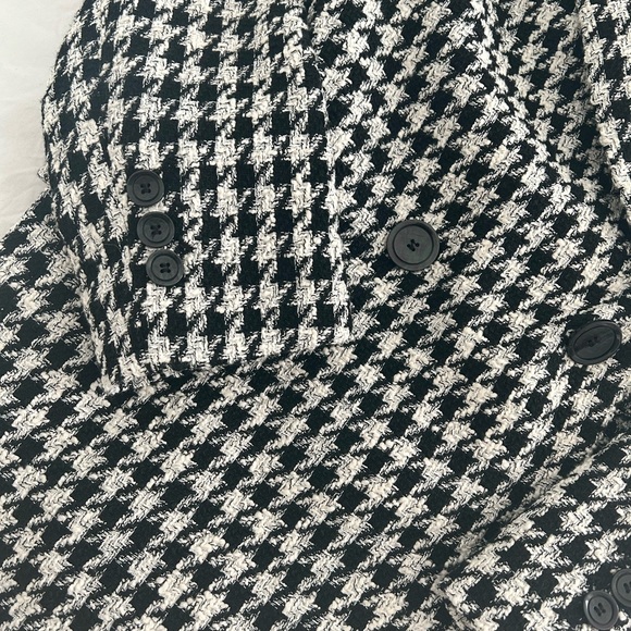 H&M houndstooth longline double breasted blazer NWT - Picture 4 of 5
